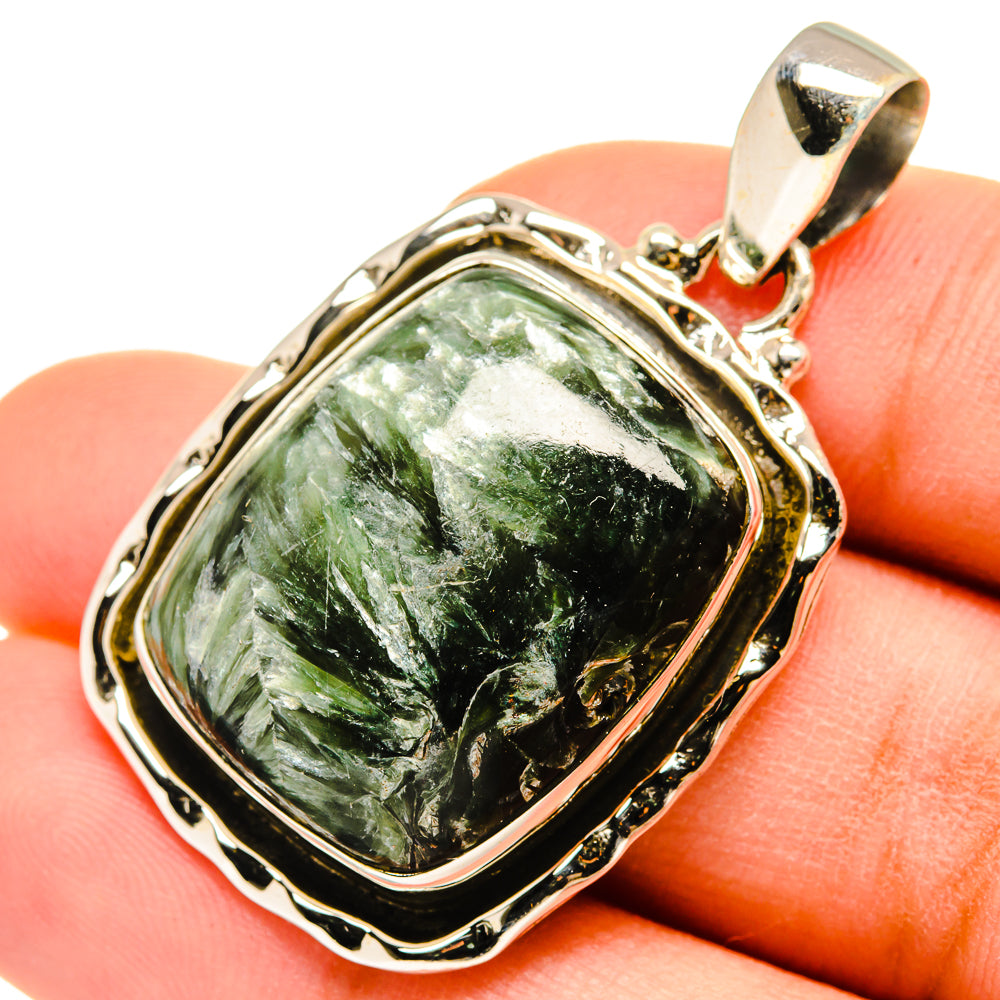 Seraphinite Pendants handcrafted by Ana Silver Co - PD10193