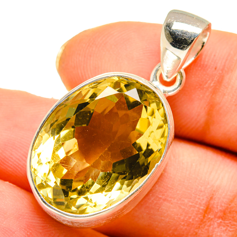 Lemon Quartz Pendants handcrafted by Ana Silver Co - PD10196