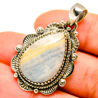 Blue Scheelite Pendants handcrafted by Ana Silver Co - PD10204