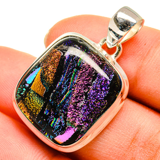 Dichroic Glass Pendants handcrafted by Ana Silver Co - PD10205