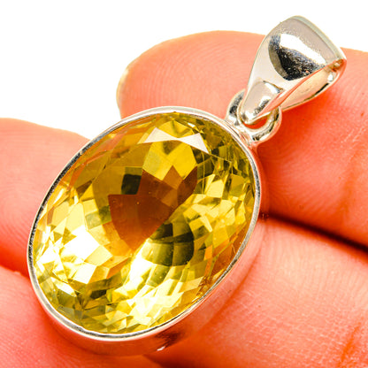 Lemon Quartz Pendants handcrafted by Ana Silver Co - PD10206