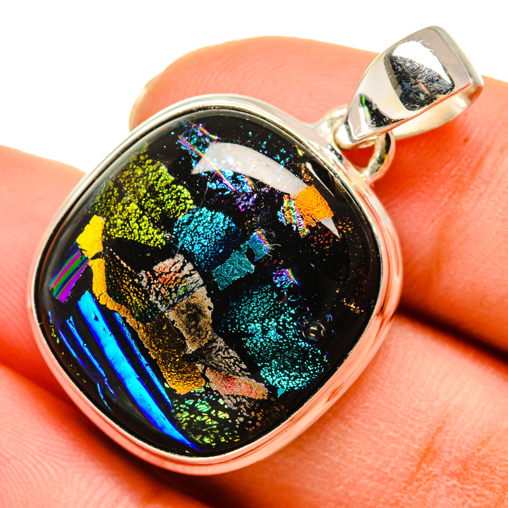 Dichroic Glass Pendants handcrafted by Ana Silver Co - PD10207