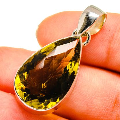 Olive Quartz Pendants handcrafted by Ana Silver Co - PD10208