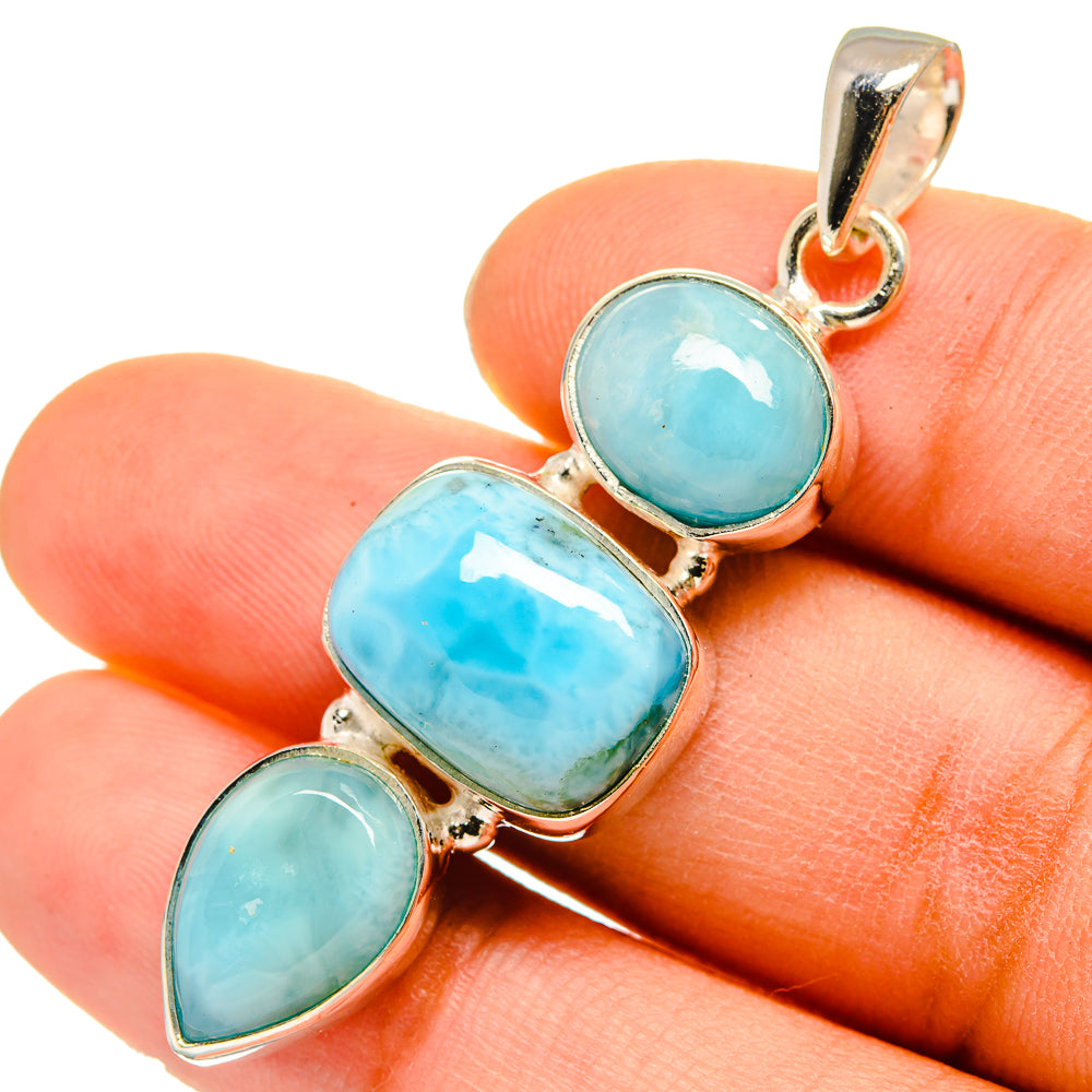 Larimar Pendants handcrafted by Ana Silver Co - PD10230