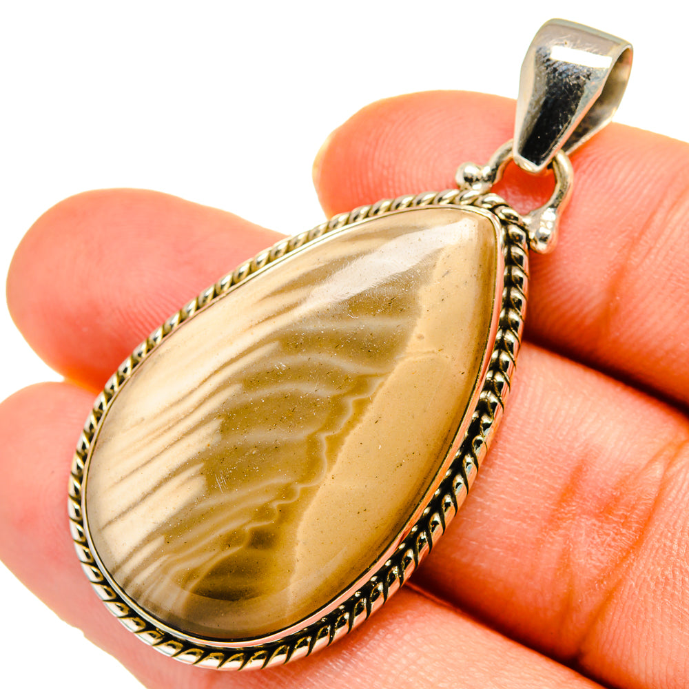 Striped Flint Pendants handcrafted by Ana Silver Co - PD10233