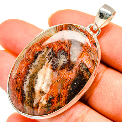 Crazy Lace Agate Pendants handcrafted by Ana Silver Co - PD10236