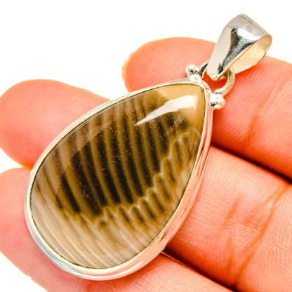 Striped Flint Pendants handcrafted by Ana Silver Co - PD10241