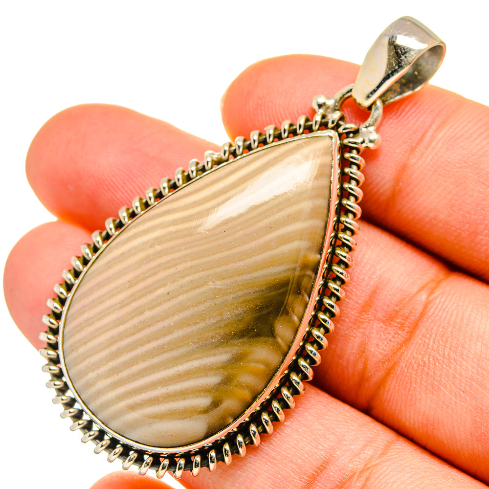 Striped Flint Pendants handcrafted by Ana Silver Co - PD10242