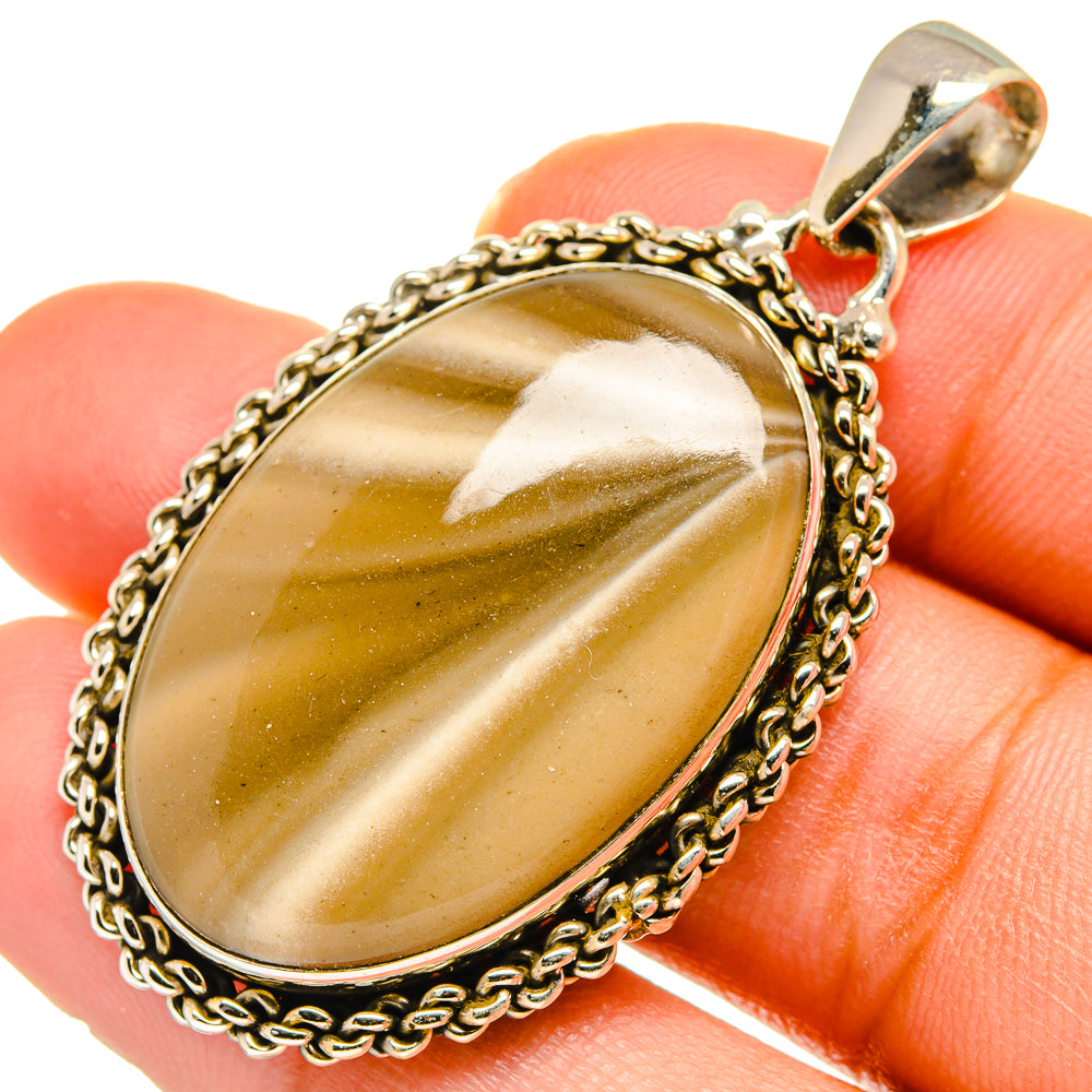 Striped Flint Pendants handcrafted by Ana Silver Co - PD10248
