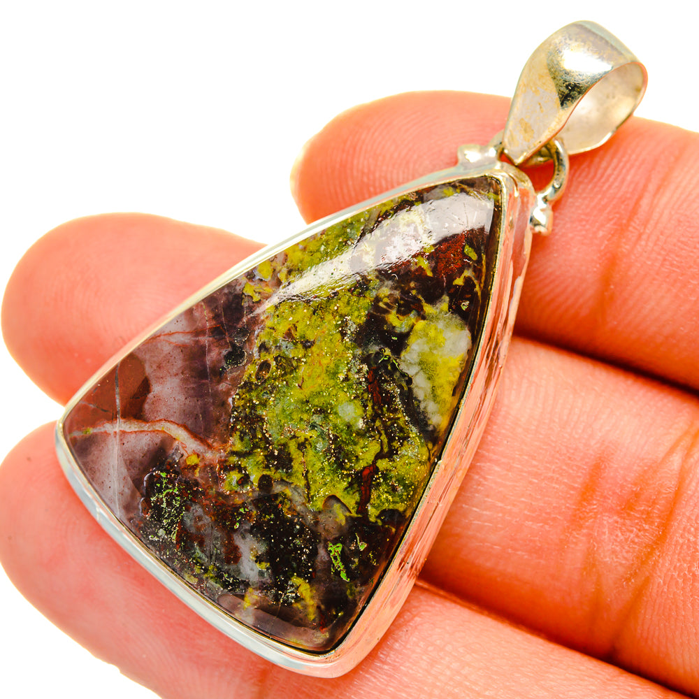 Dragon Blood Jasper Pendants handcrafted by Ana Silver Co - PD10249