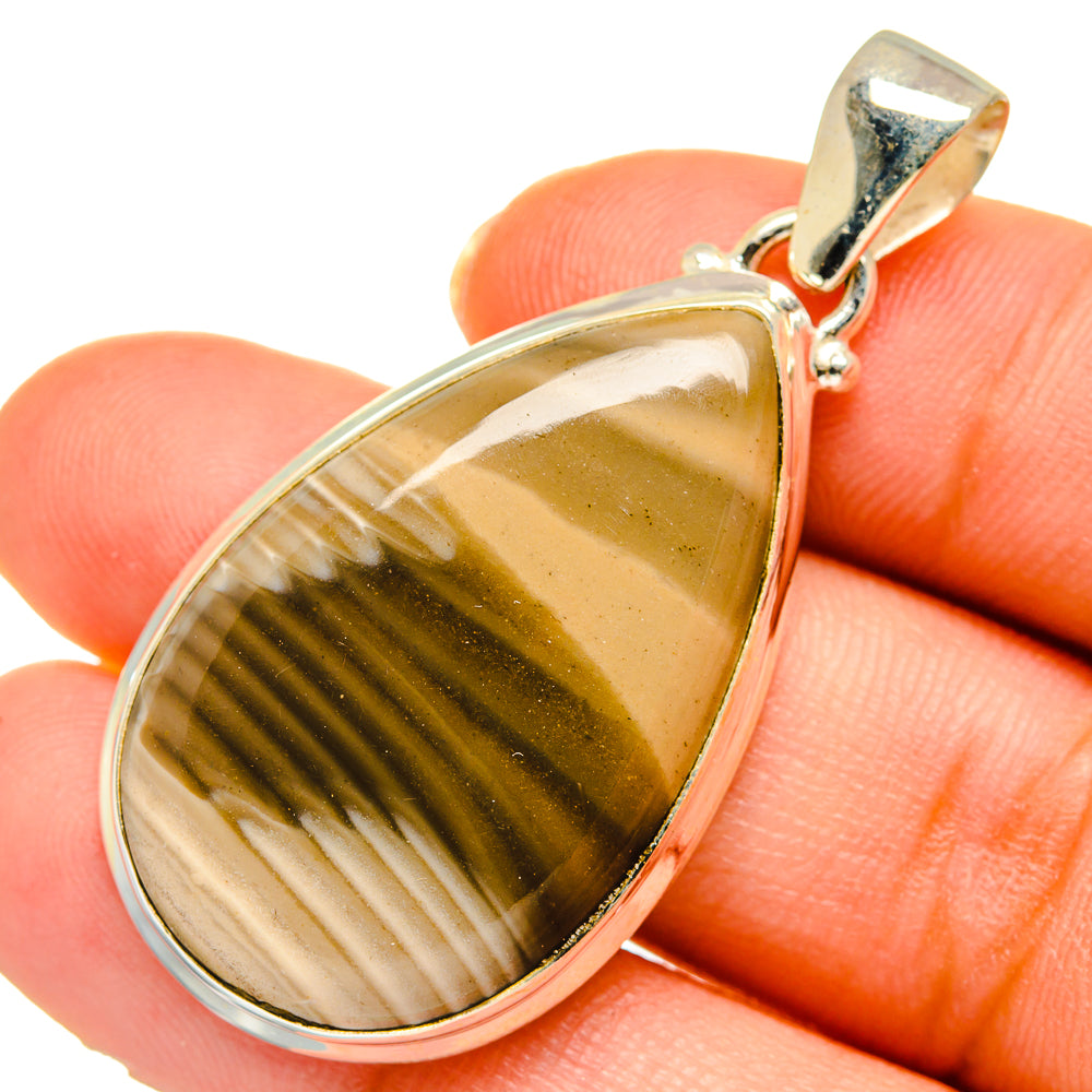 Striped Flint Pendants handcrafted by Ana Silver Co - PD10254