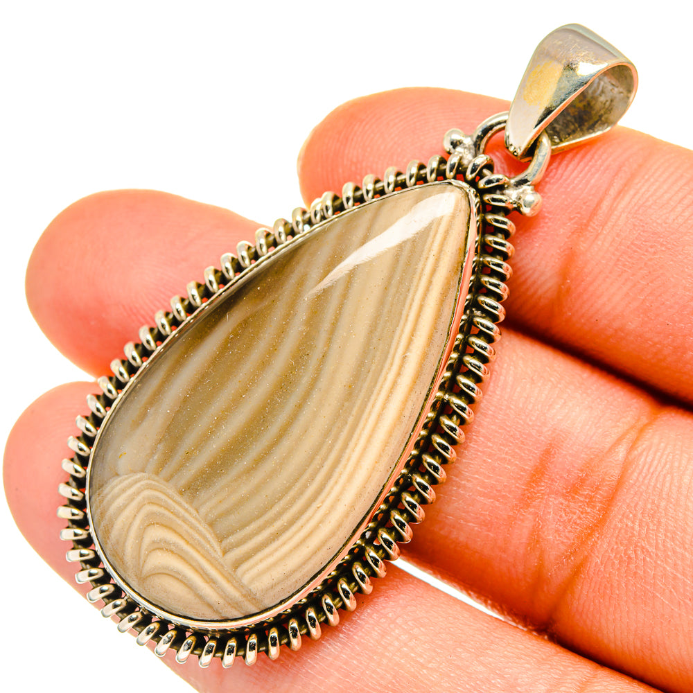 Striped Flint Pendants handcrafted by Ana Silver Co - PD10275