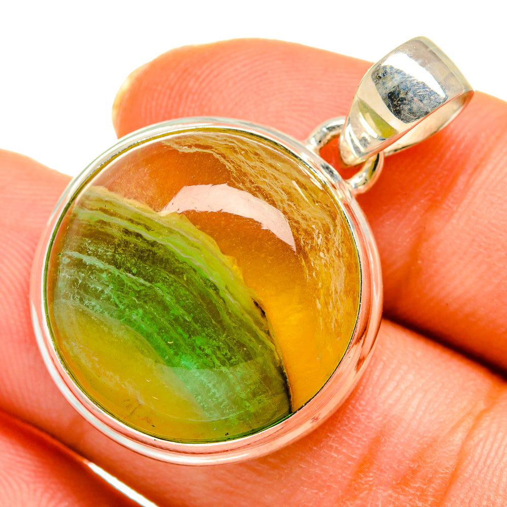 Green Fluorite Pendants handcrafted by Ana Silver Co - PD10278
