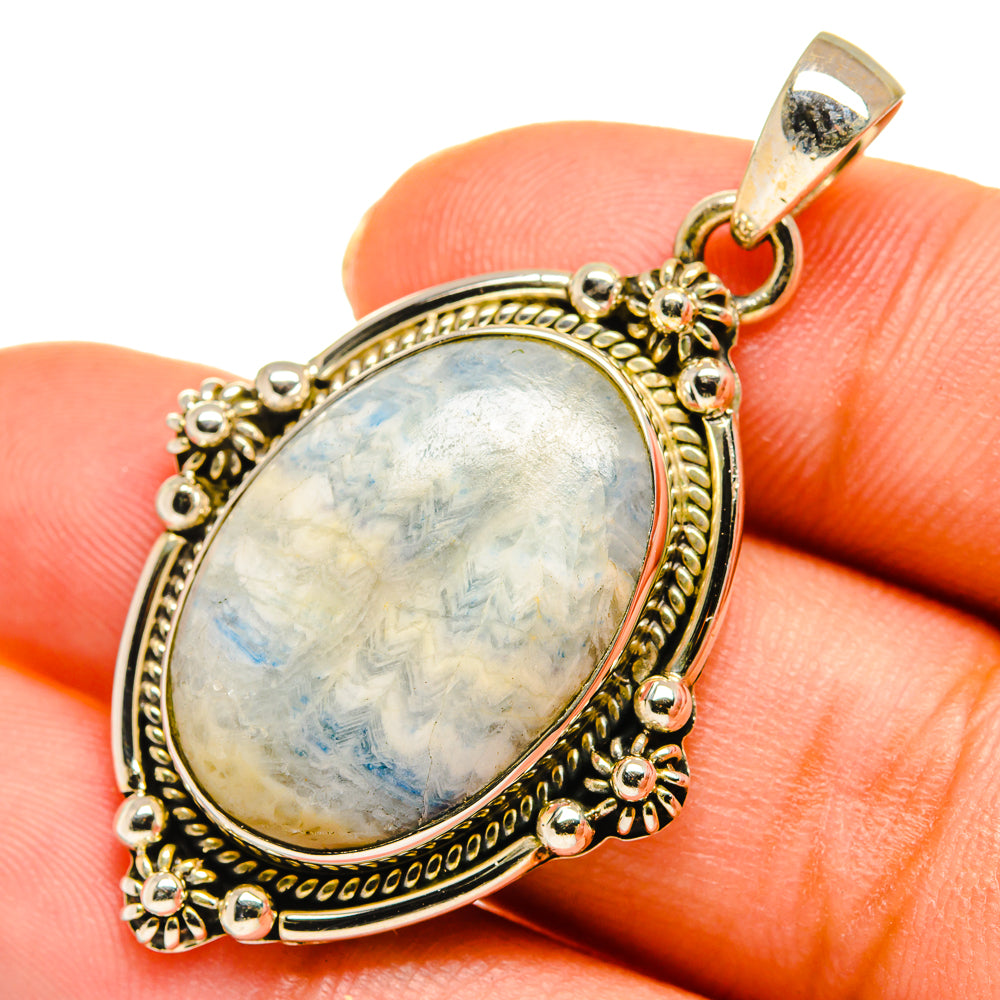 Blue Scheelite Pendants handcrafted by Ana Silver Co - PD10309