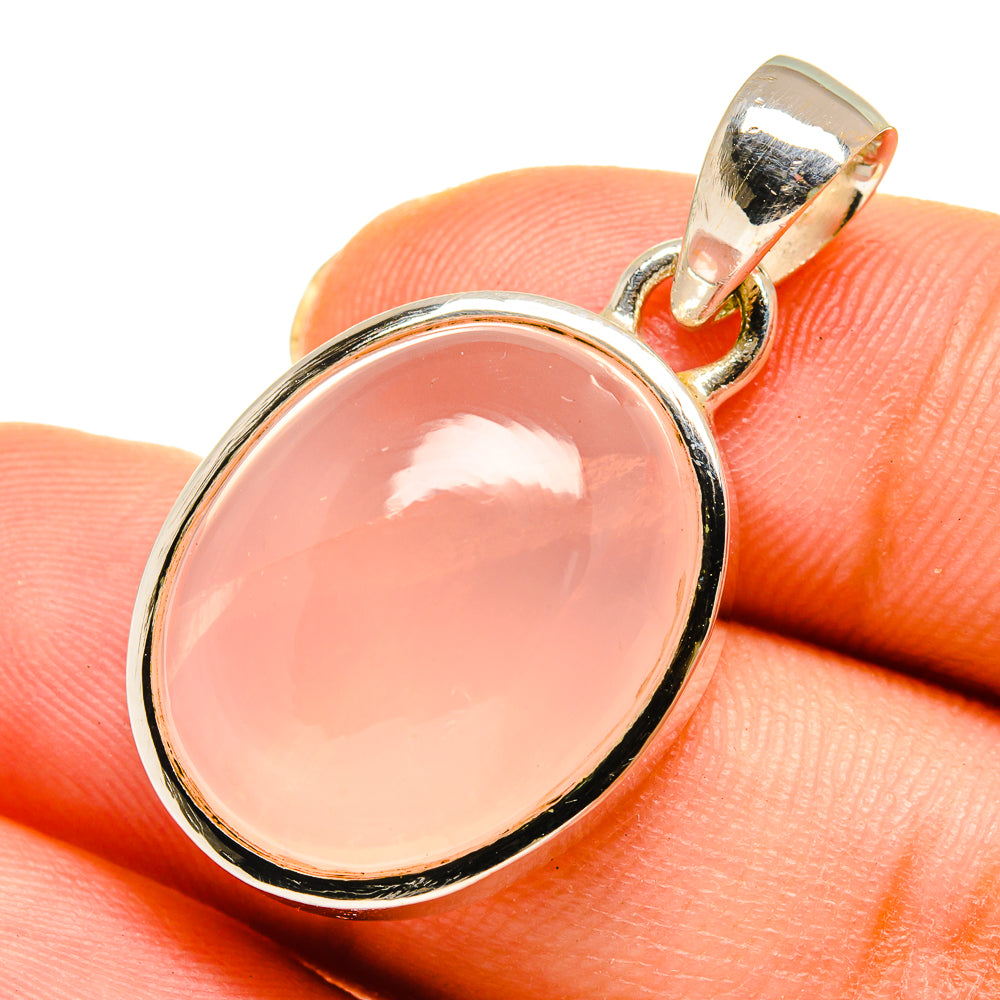 Rose Quartz Pendants handcrafted by Ana Silver Co - PD10320