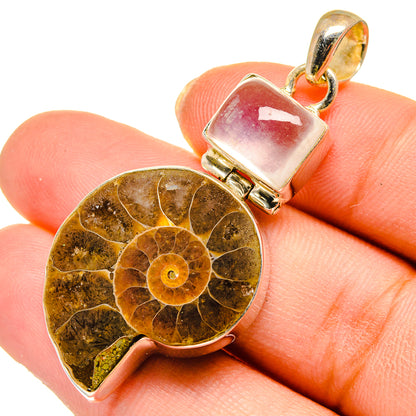 Ammonite Fossil Pendants handcrafted by Ana Silver Co - PD10347