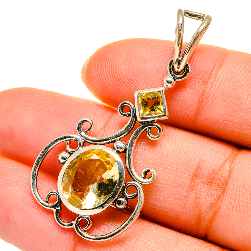 Citrine Pendants handcrafted by Ana Silver Co - PD10358
