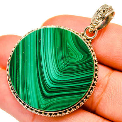 Malachite Pendants handcrafted by Ana Silver Co - PD10371