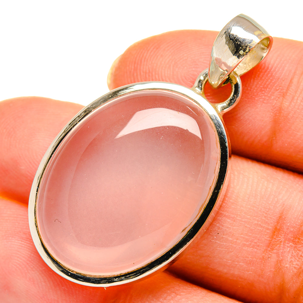 Rose Quartz Pendants handcrafted by Ana Silver Co - PD10372