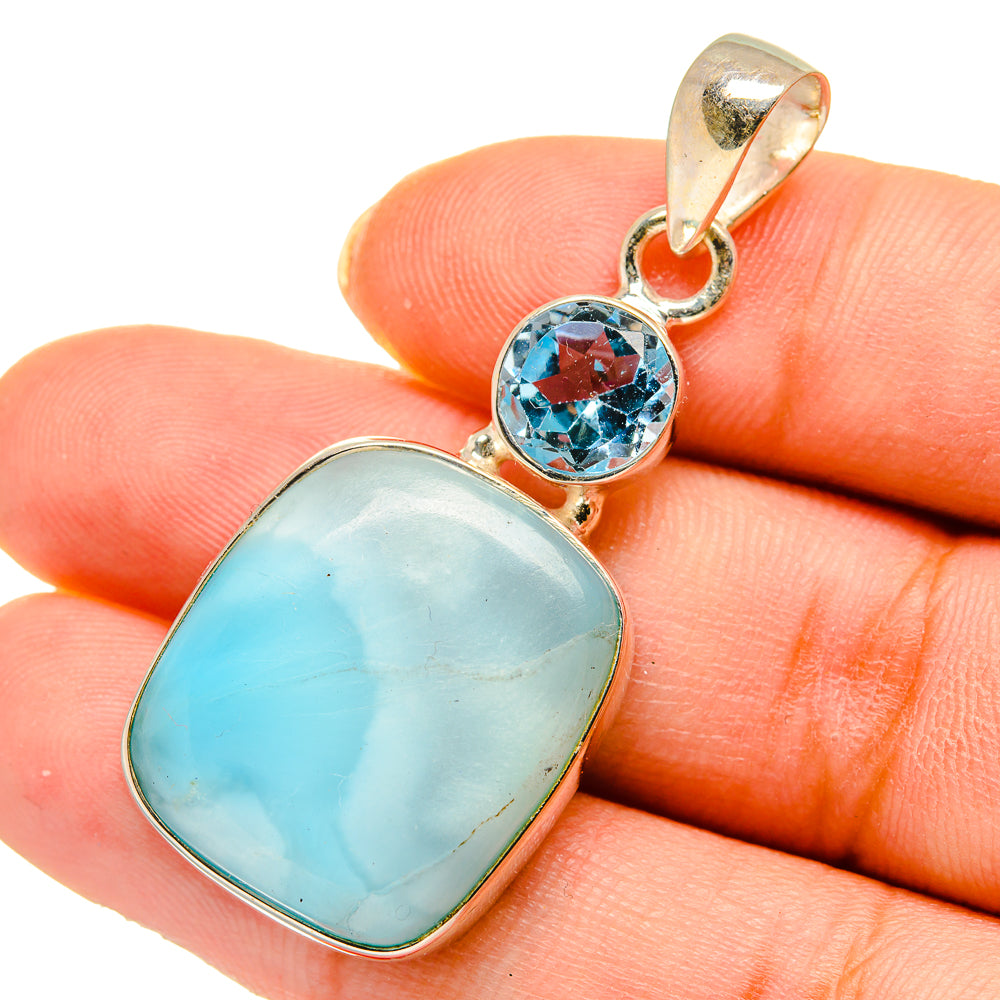 Larimar Pendants handcrafted by Ana Silver Co - PD10377