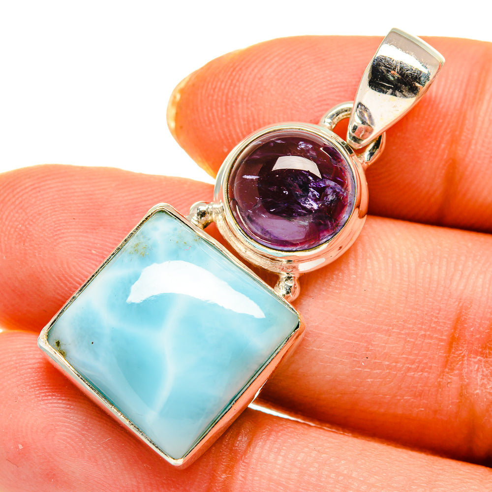 Larimar Pendants handcrafted by Ana Silver Co - PD10378