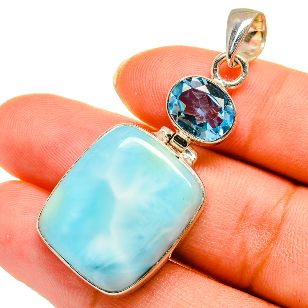 Larimar Pendants handcrafted by Ana Silver Co - PD10380