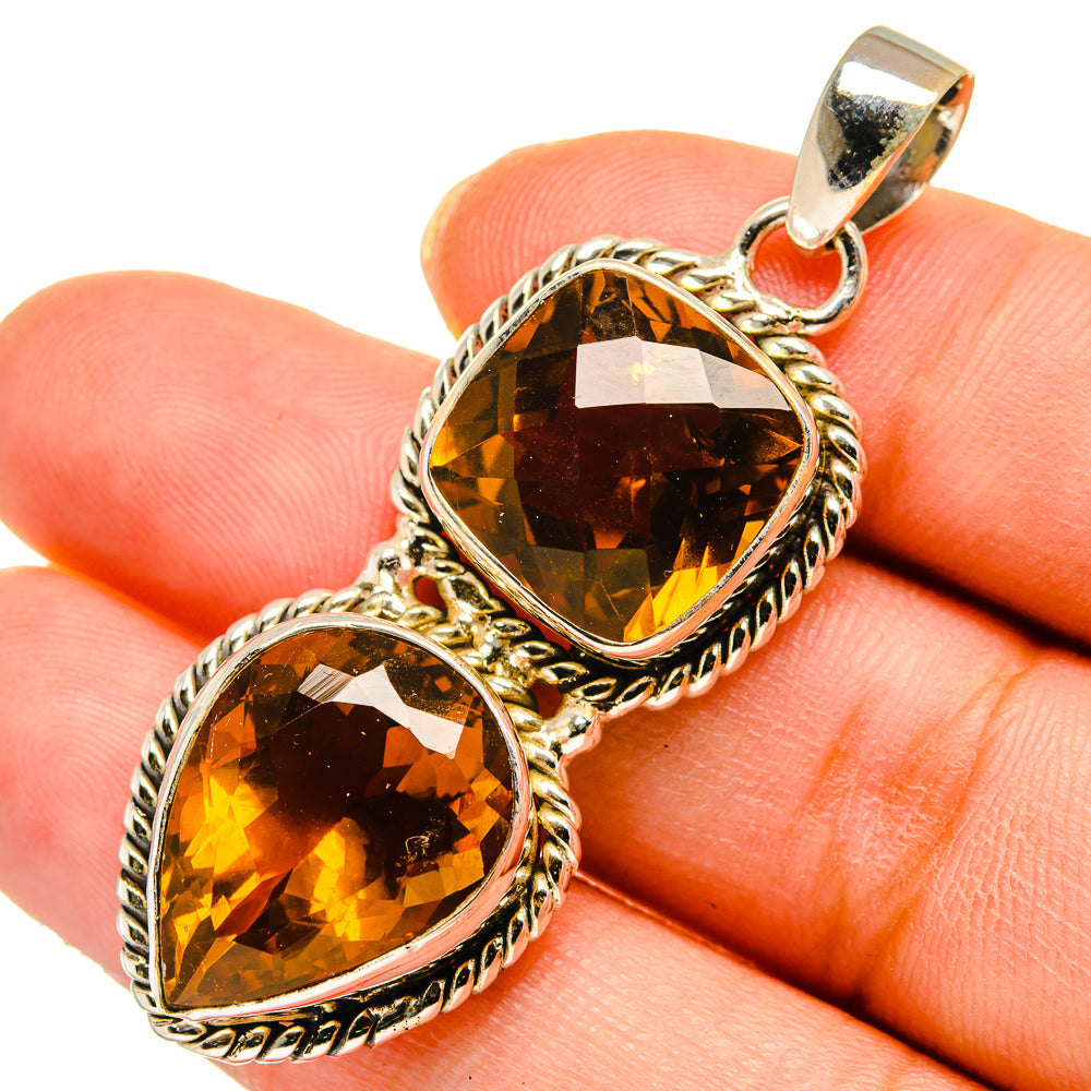 Mandarin Citrine Pendants handcrafted by Ana Silver Co - PD10391