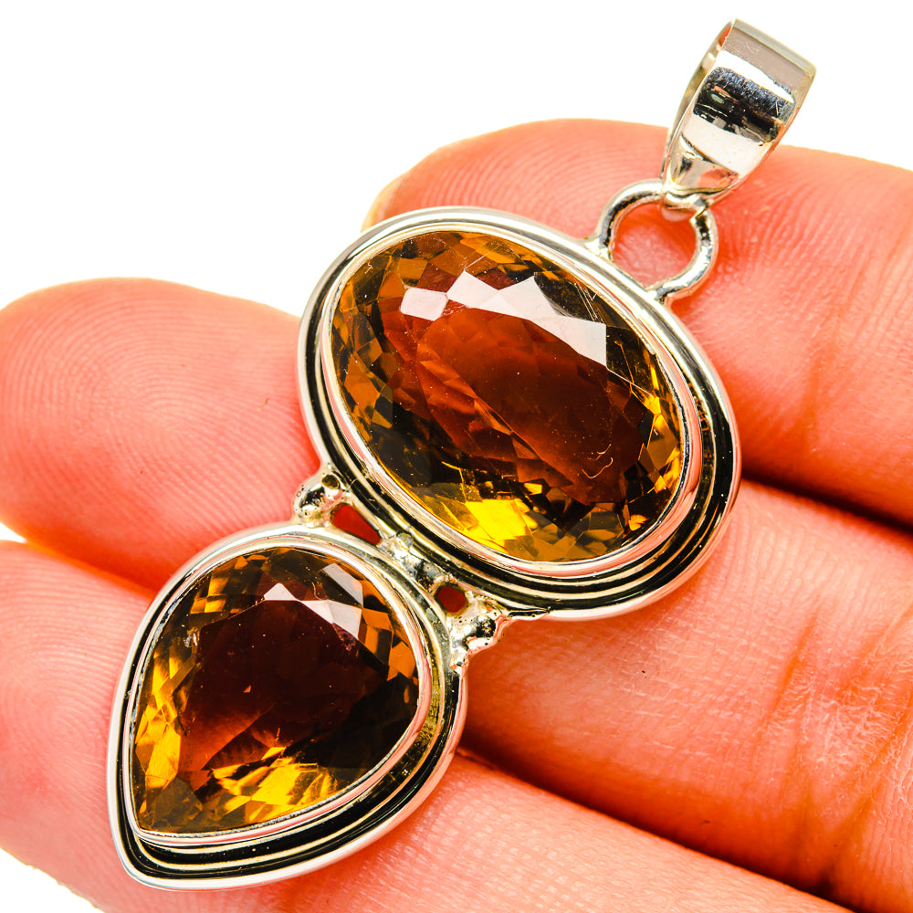 Mandarin Citrine Pendants handcrafted by Ana Silver Co - PD10392