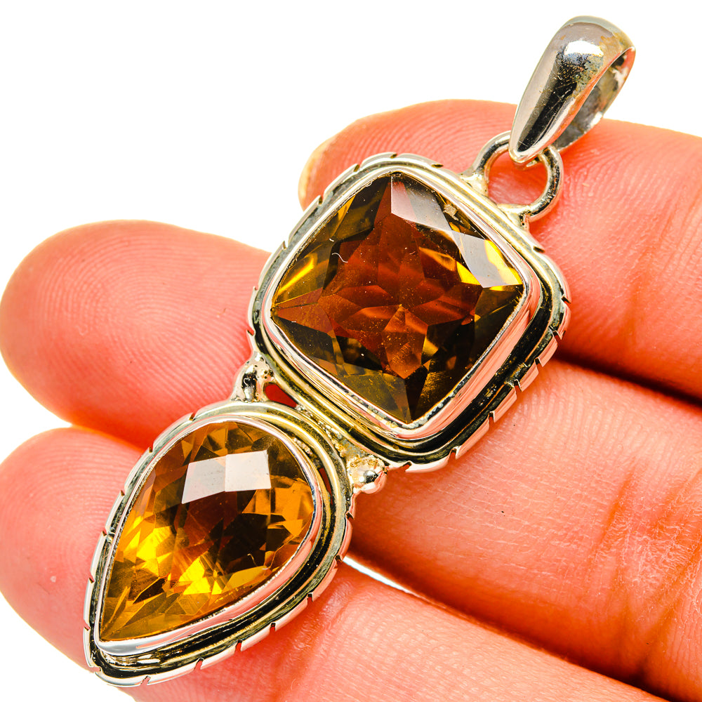 Mandarin Citrine Pendants handcrafted by Ana Silver Co - PD10393