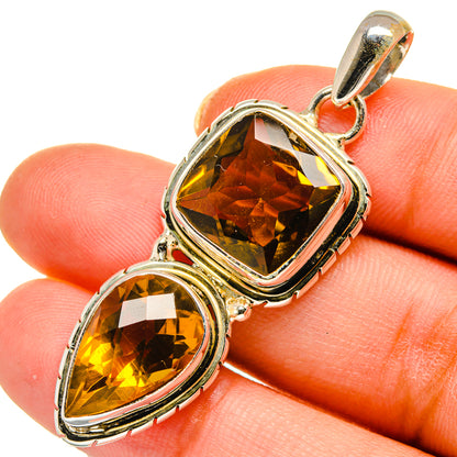 Mandarin Citrine Pendants handcrafted by Ana Silver Co - PD10393