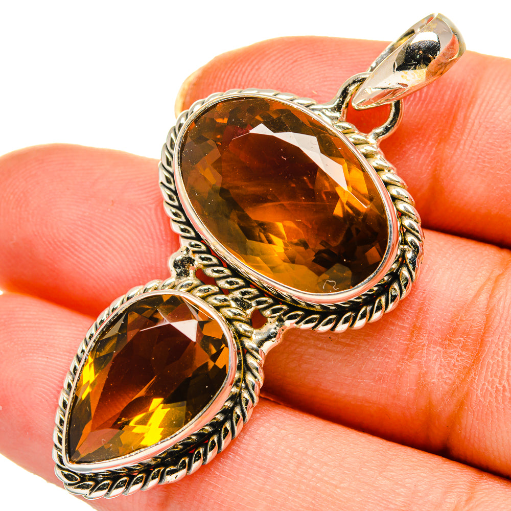 Mandarin Citrine Pendants handcrafted by Ana Silver Co - PD10395