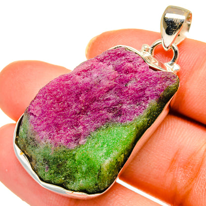 Ruby Zoisite Pendants handcrafted by Ana Silver Co - PD10396