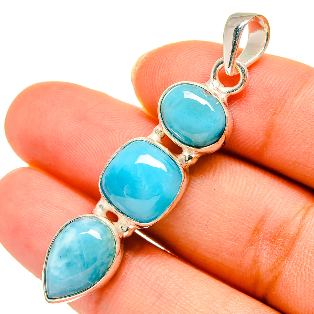 Larimar Pendants handcrafted by Ana Silver Co - PD10398