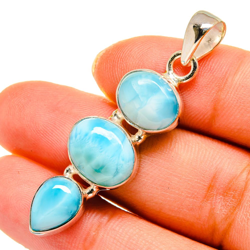Larimar Pendants handcrafted by Ana Silver Co - PD10399