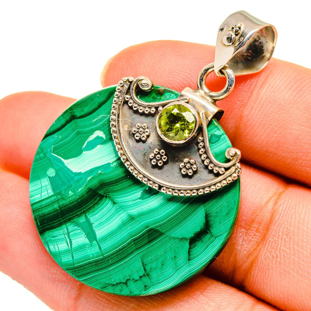Malachite Pendants handcrafted by Ana Silver Co - PD10401