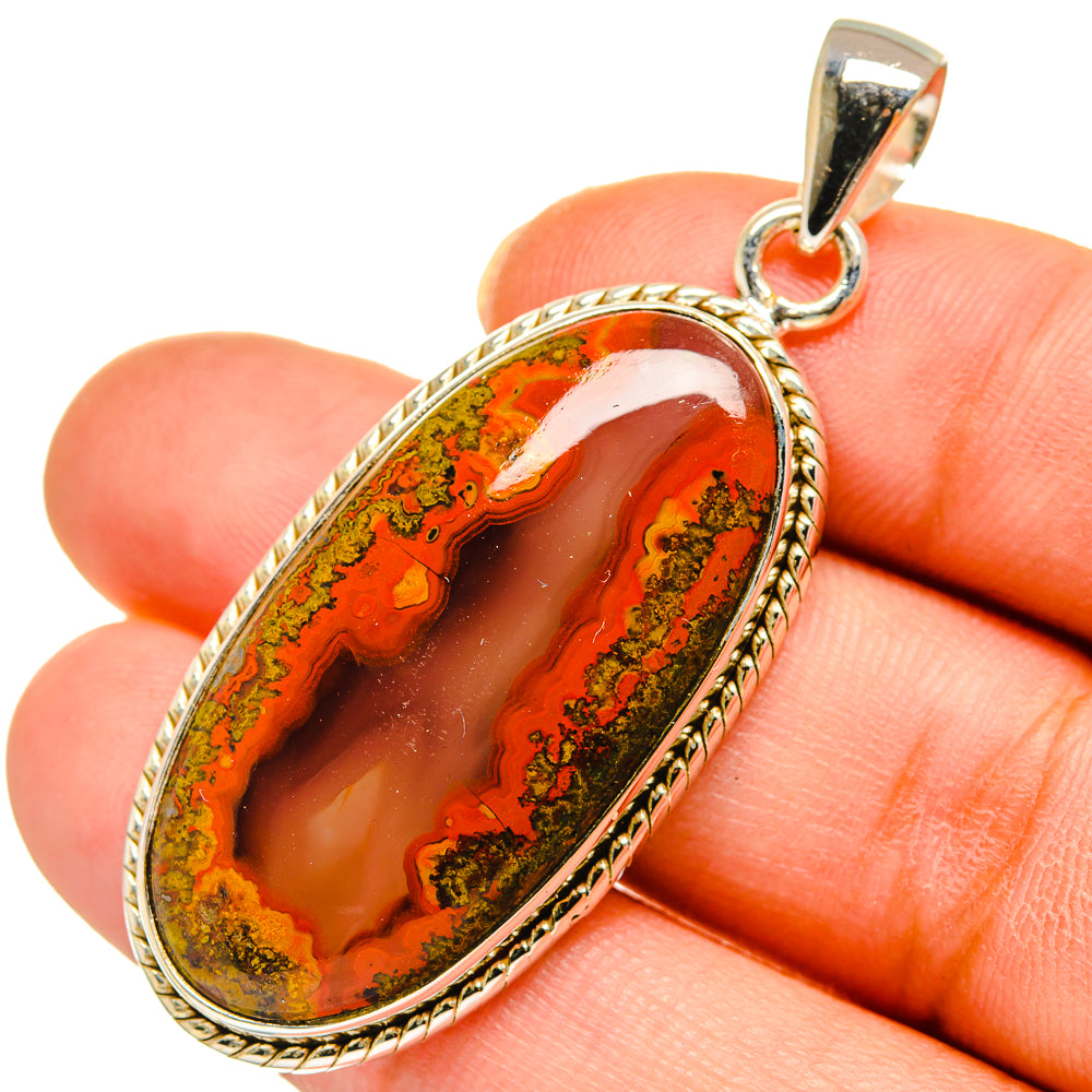 Moroccan Agate Pendants handcrafted by Ana Silver Co - PD10404