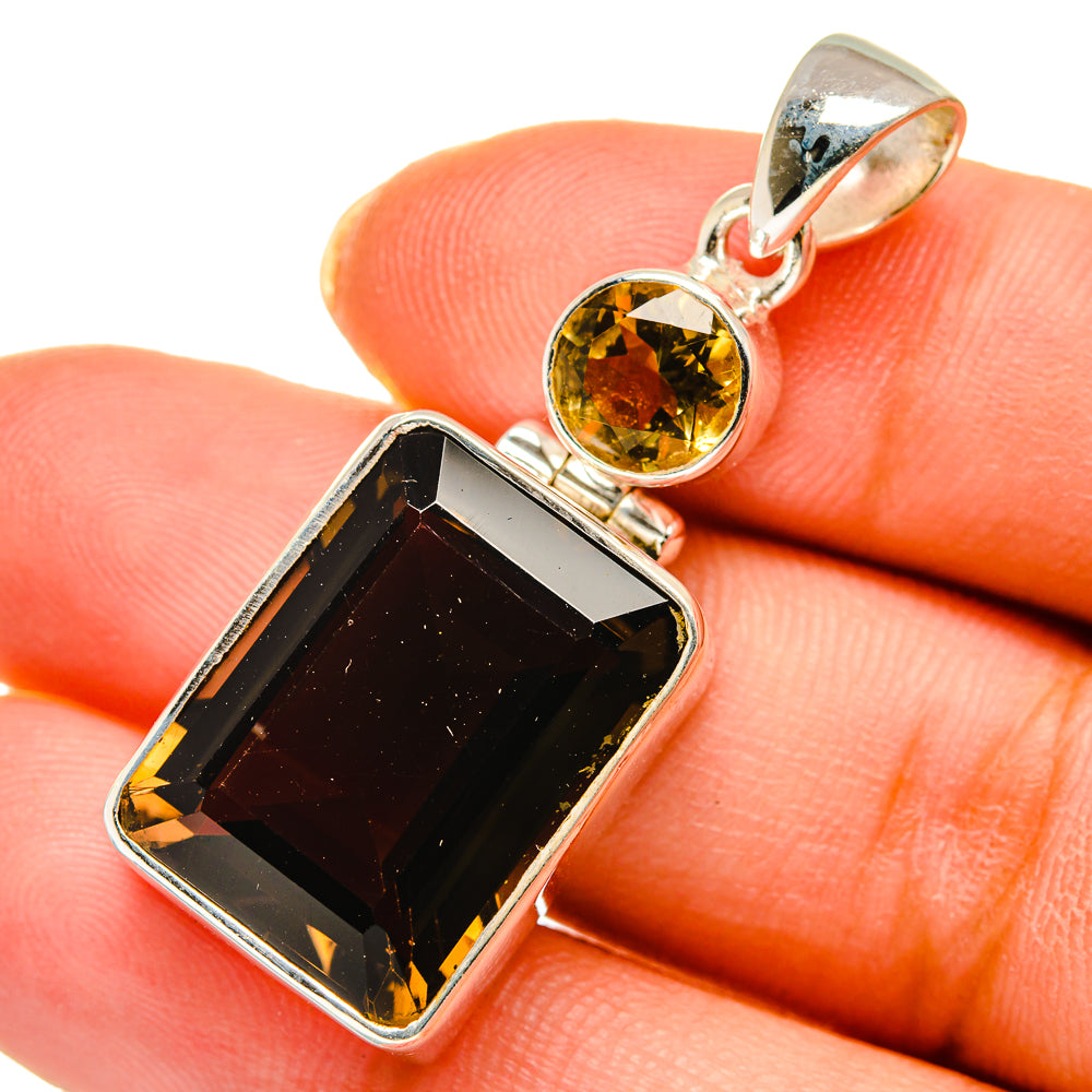 Smoky Quartz Pendants handcrafted by Ana Silver Co - PD10407