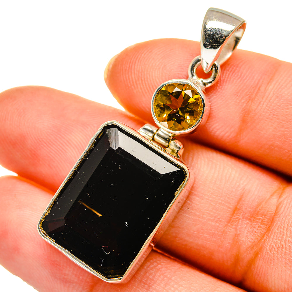 Smoky Quartz Pendants handcrafted by Ana Silver Co - PD10409