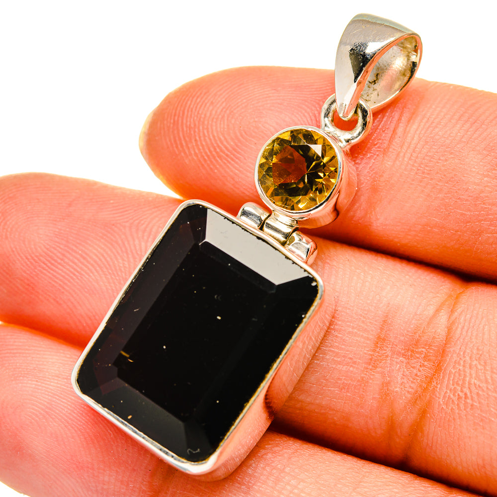 Smoky Quartz Pendants handcrafted by Ana Silver Co - PD10410
