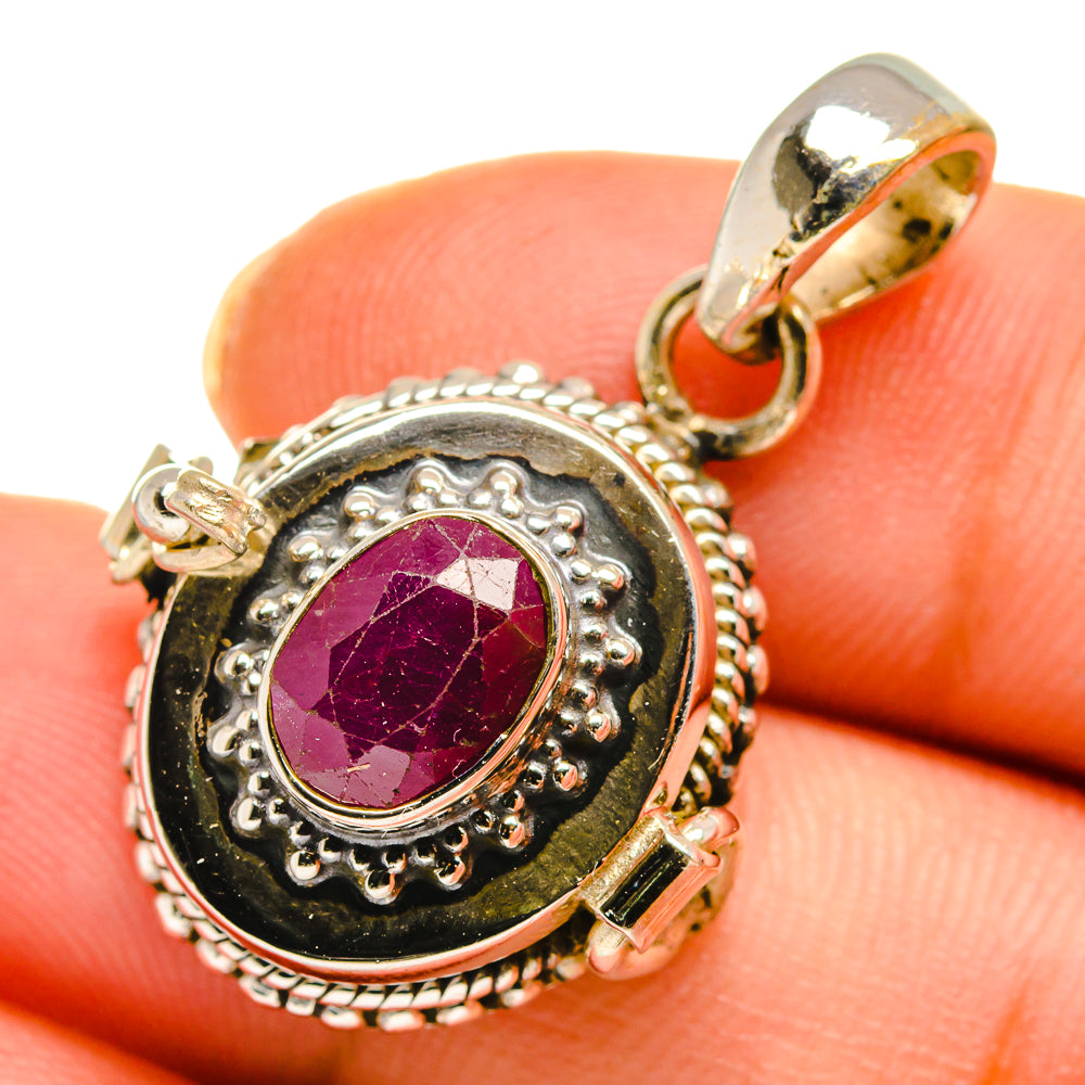 Ruby Pendants handcrafted by Ana Silver Co - PD10421