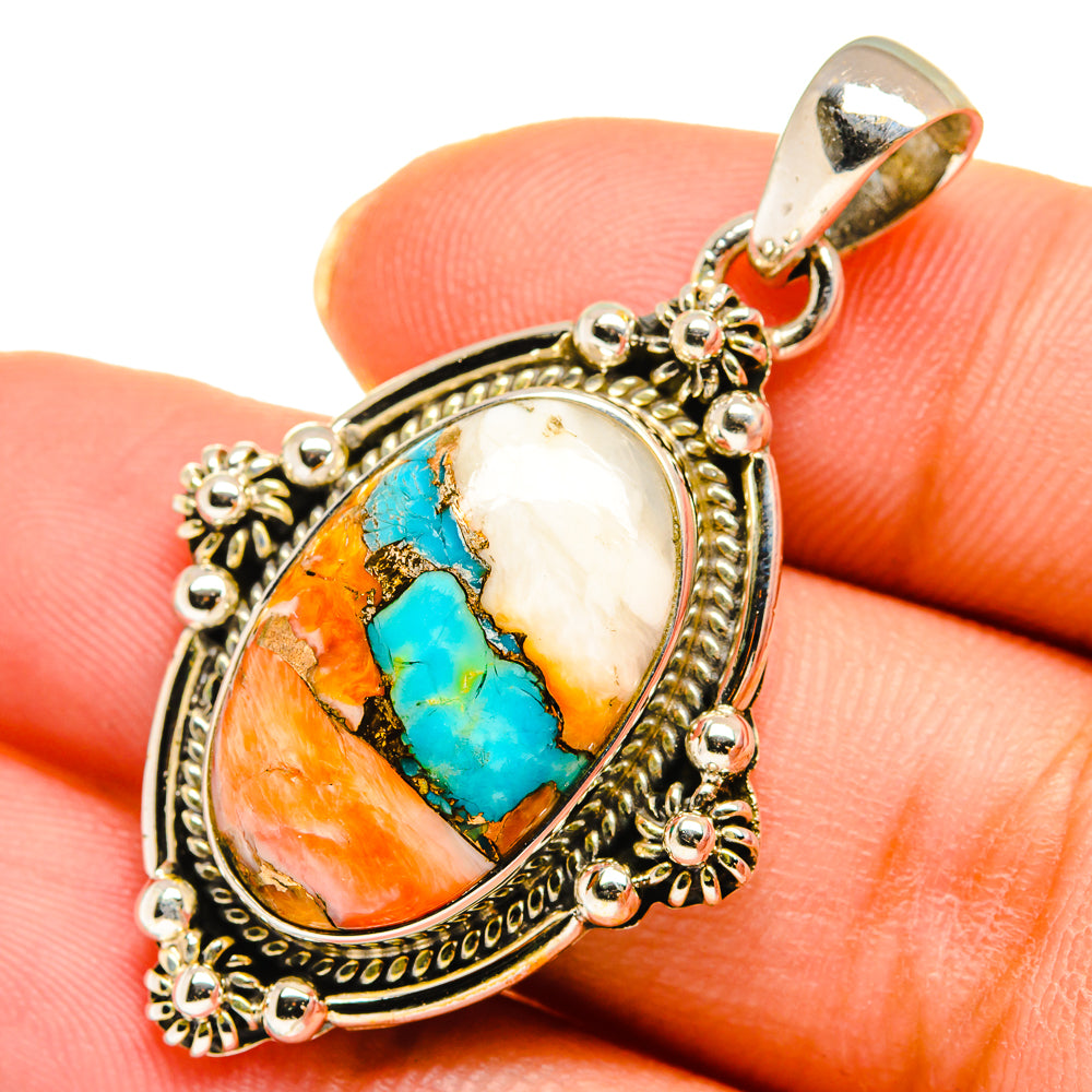 Spiny Oyster Turquoise Pendants handcrafted by Ana Silver Co - PD10432