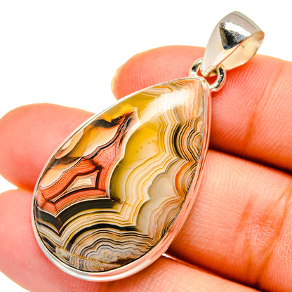 Laguna Lace Agate Pendants handcrafted by Ana Silver Co - PD10435