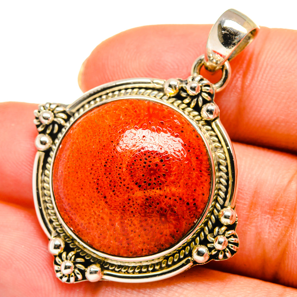Sponge Coral Pendants handcrafted by Ana Silver Co - PD10449