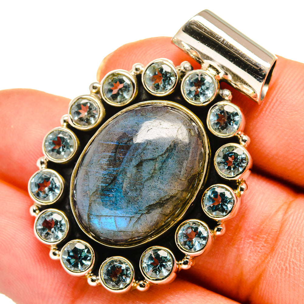 Labradorite Pendants handcrafted by Ana Silver Co - PD10465