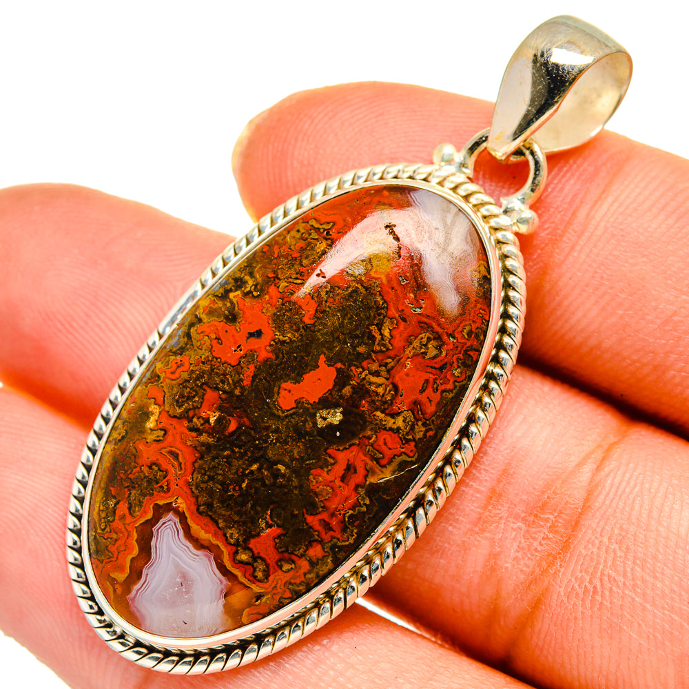 Moroccan Agate Pendants handcrafted by Ana Silver Co - PD10471