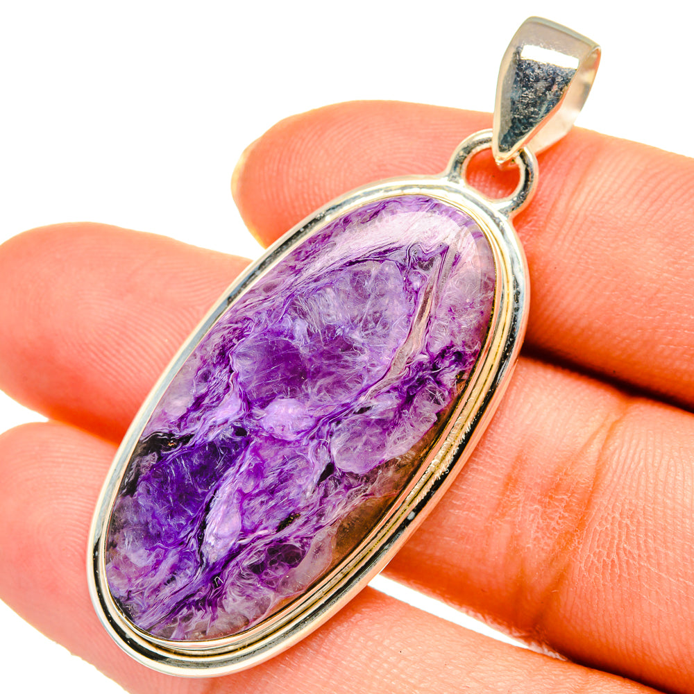 Charoite Pendants handcrafted by Ana Silver Co - PD10473