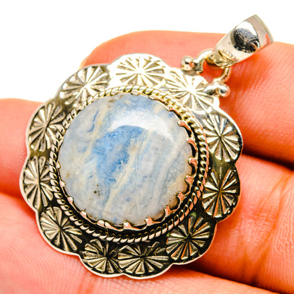 Blue Scheelite Pendants handcrafted by Ana Silver Co - PD10475