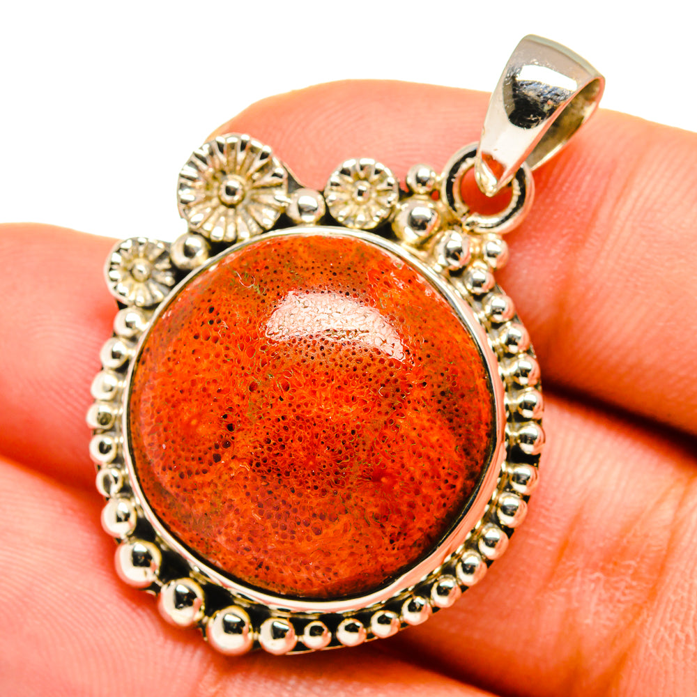 Sponge Coral Pendants handcrafted by Ana Silver Co - PD10490