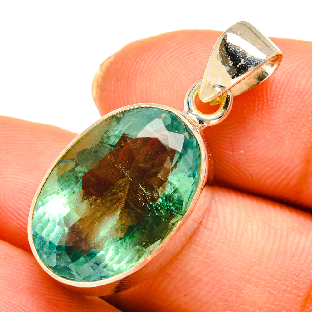 Green Fluorite Pendants handcrafted by Ana Silver Co - PD10492