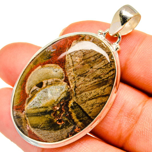 Mushroom Rhyolite Pendants handcrafted by Ana Silver Co - PD10497